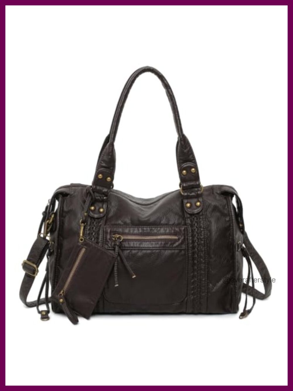 Vegan Leather Hobo Shoulder Bag Convertible Crossbody Tote for Women